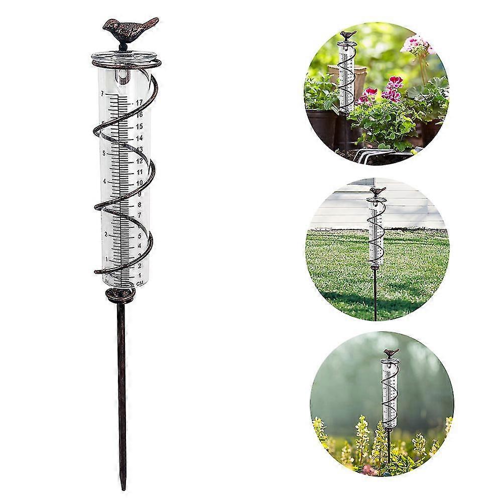 スパイラルレインゲージガーデンガラス雨水メーター測定装置
