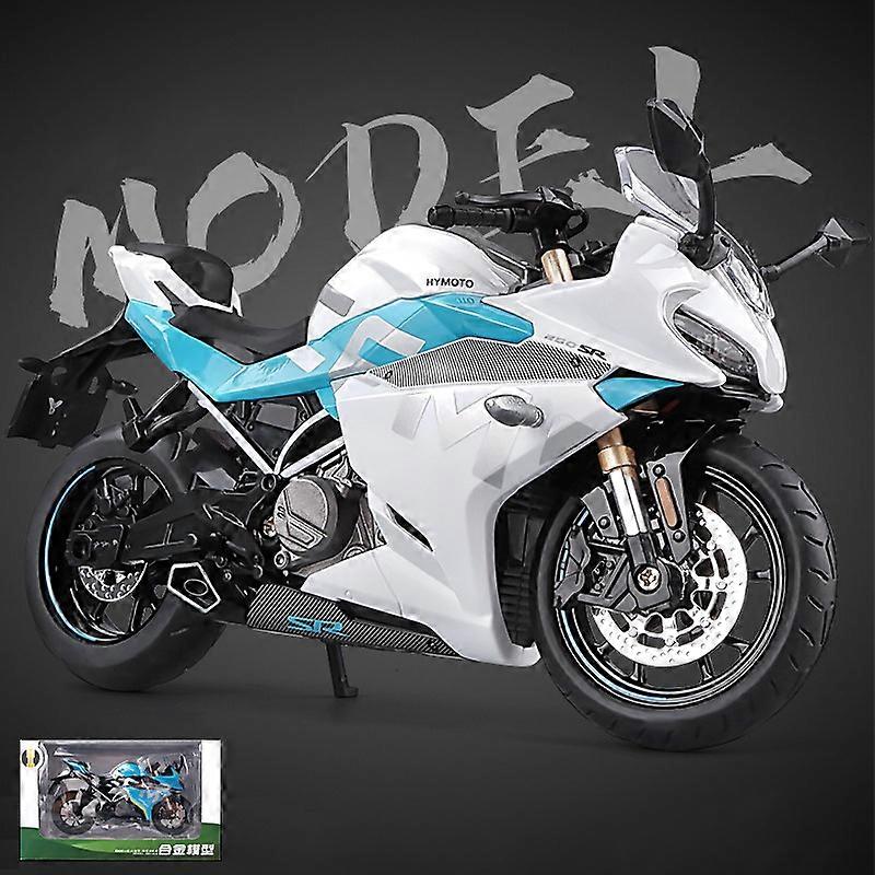 1:12 Spring Breeze CF 250SR Simulation Alloy Motorcycle Model Shock Absorbers Sound and Light Collection Toy Car Kid Gift
