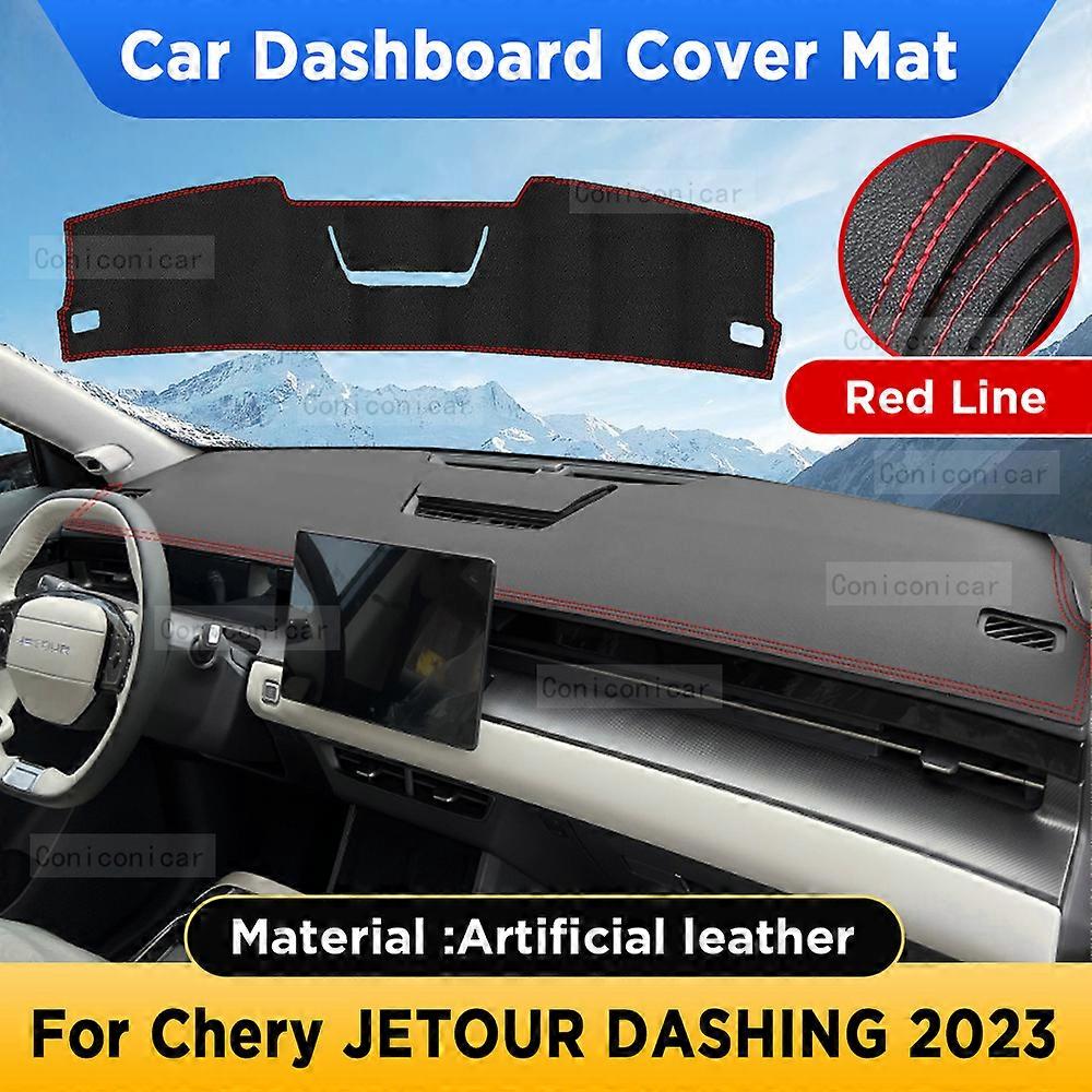 Car Dashboard Sun Shade Cover Instrument Desk Non-slip Artificial Leather Pad Mat For CHERY JETOUR DASHING X-1 2023 2024