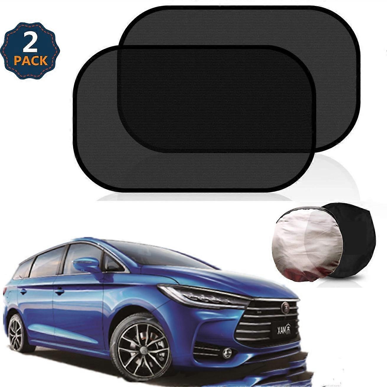 2 Pack Car Sun Shade Baby Pet UV/Sun Protection Car Windshield Side Window Self Adhesive Car Sun Shade Rear Side Window Universal