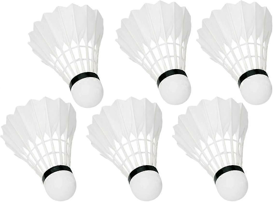 Set of 8 badminton shuttlecocks, made of goose feather, not plastic