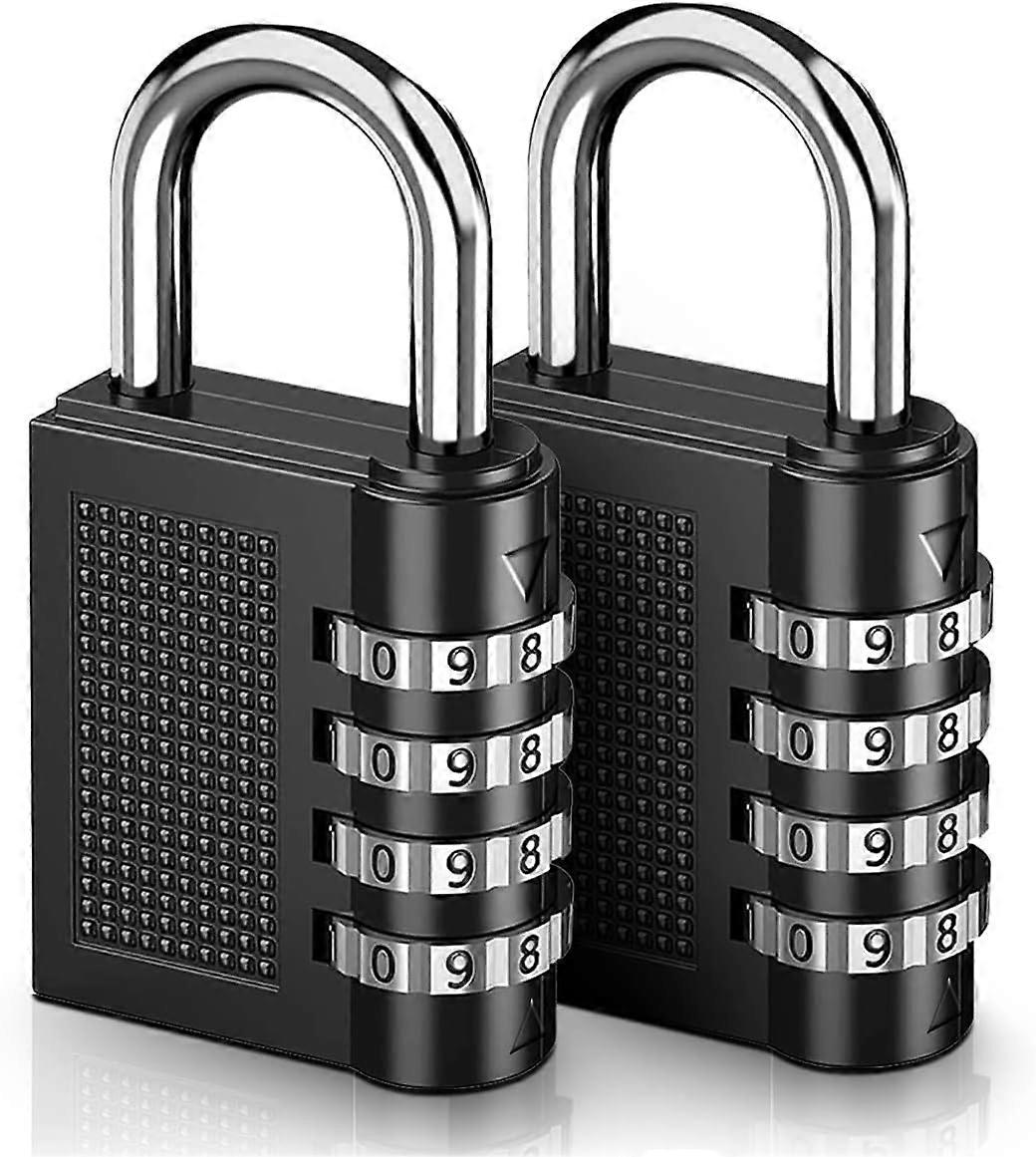 Combination Padlocks, 2 Pack 4 Digit Combination Locks for Gym Lockers