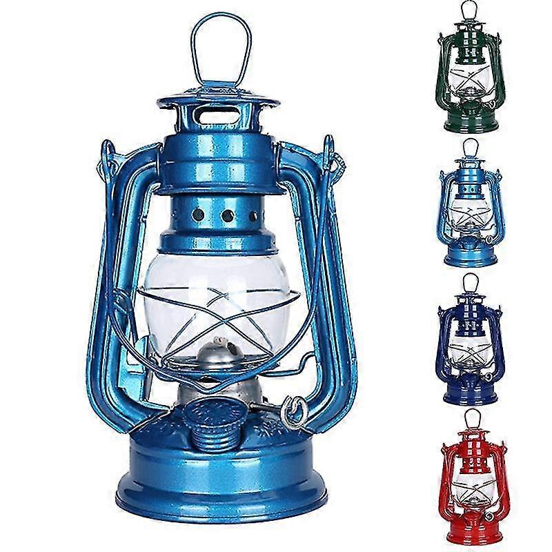 Retro outdoor camping kerosene lamp oil light lantern mediterranean style decor multifunction iron structure lampiao querosene