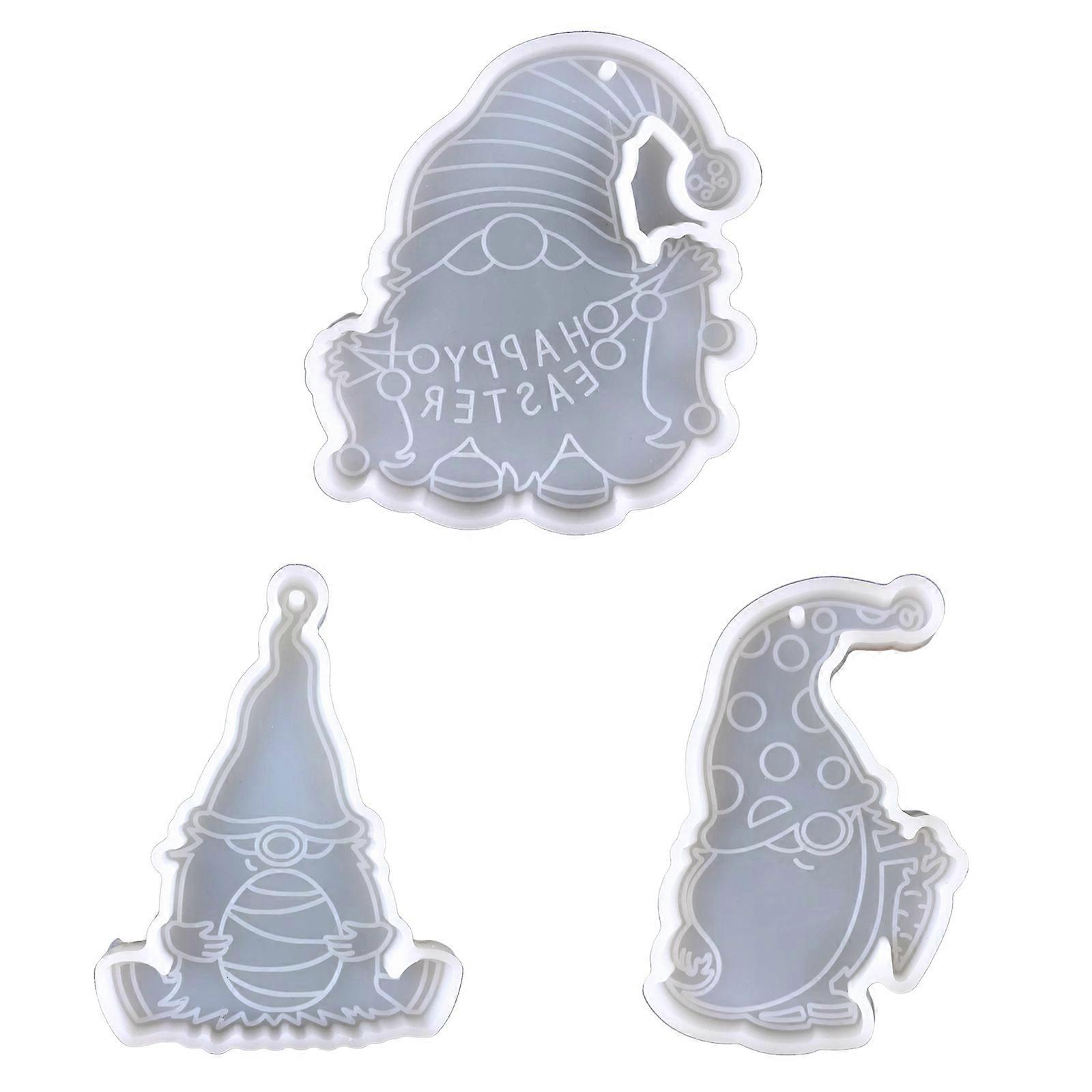 Dwarf Keychain Epoxy Resin Decorative Mold with Hole Keyring Pendant Mold