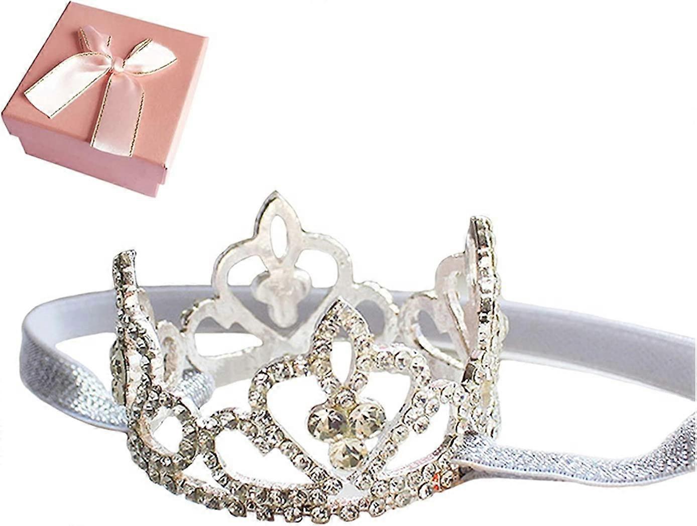 UBIUO女児幼児クリスタルクラウンティアラヘッドバンド赤ちゃん写真ヘッドバンド小道具