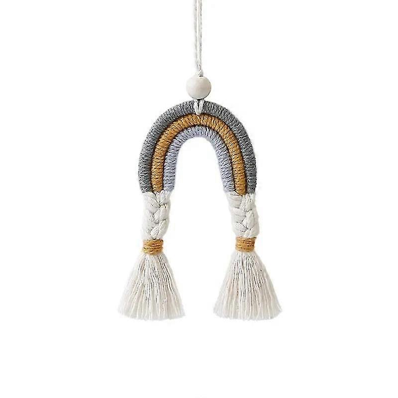 الإبداعية لطيف قوس قزح ديكور شنقا قلادة زخرفة سيارة الرؤية الخلفية مرآة سيارة قلادة شنقا اكسسوارات تصميم السيارات 3 اللون