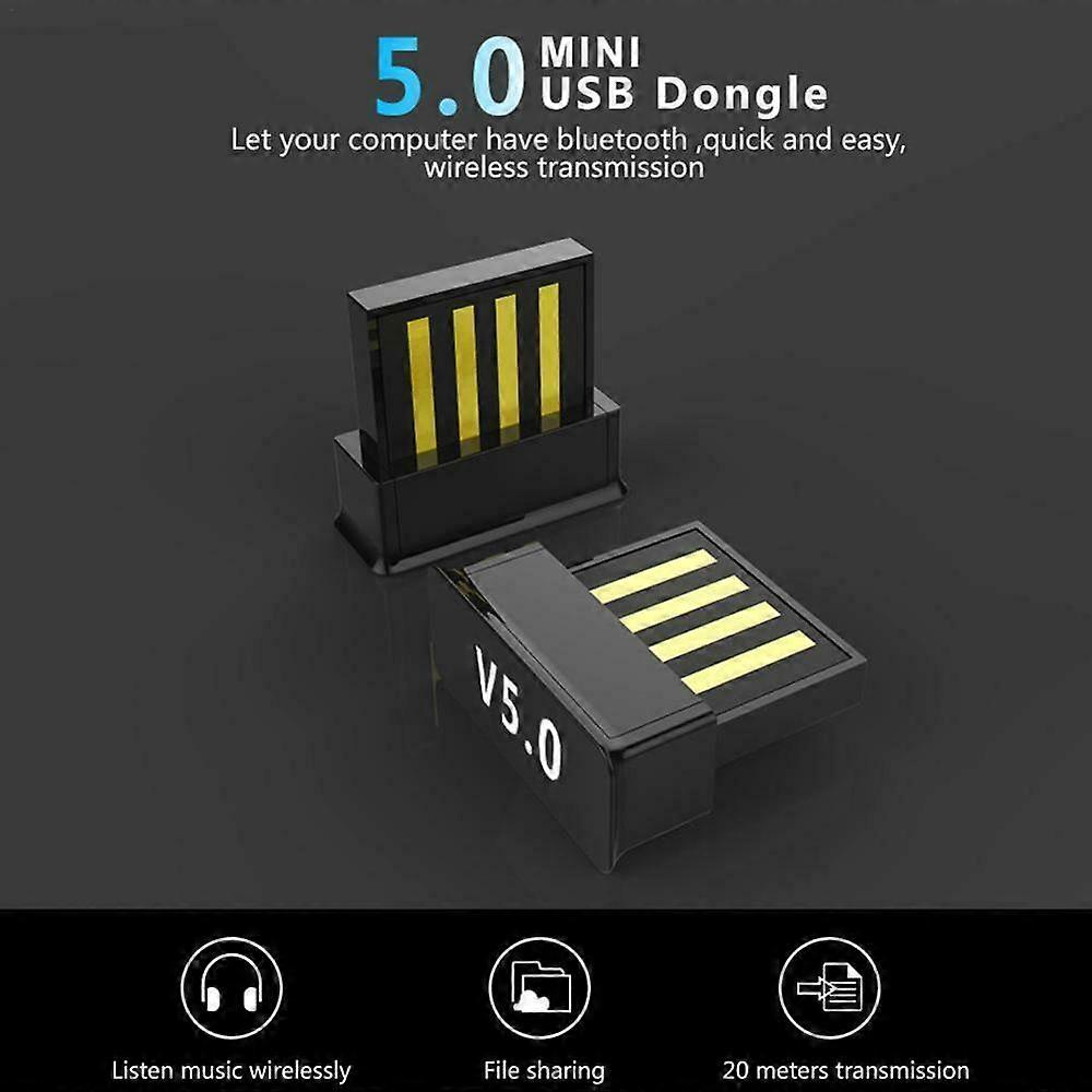 USB 5.0 Bluetooth Adapter Wireless Dongle For PC Laptop Computer Desktop Windows