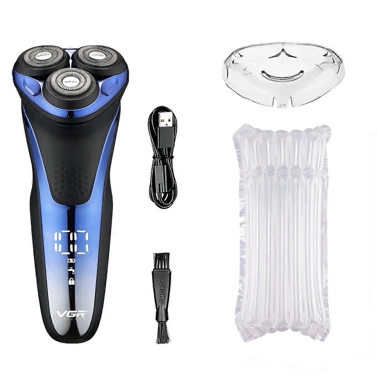 VGR Electric Shaver Professional Razor Waterproof Beard Trimmer Rotary 3D Floating Shaving Rechargeable Electric for Men V-306