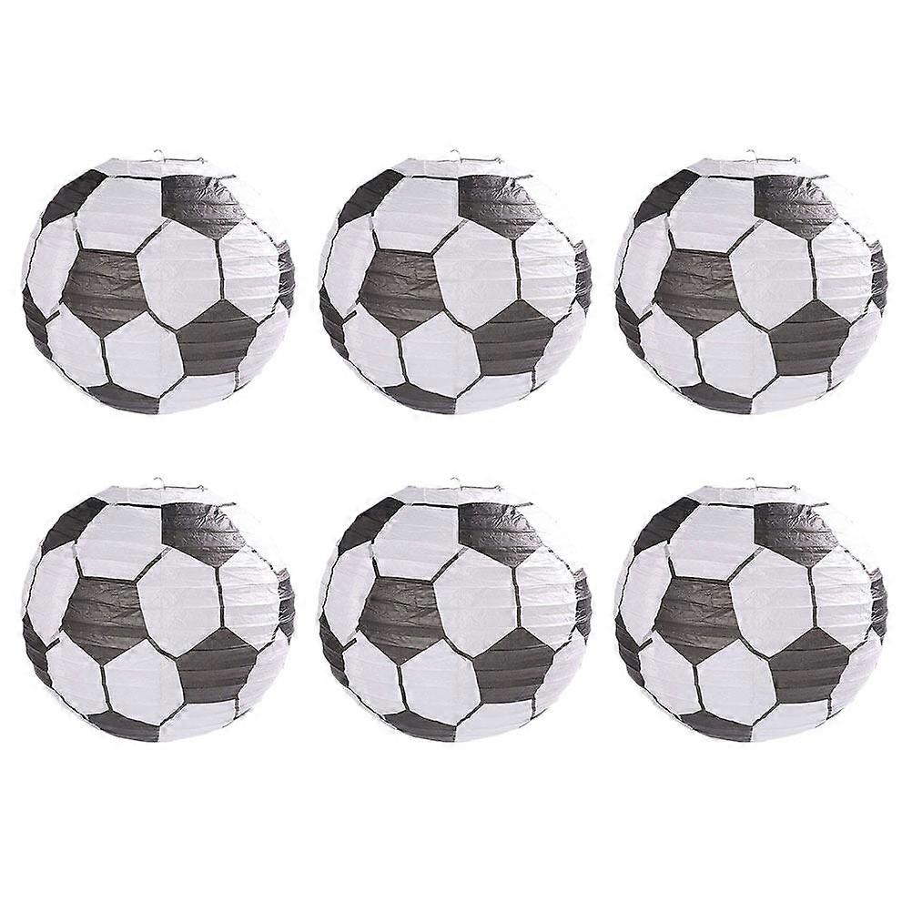 6Pcs Football Shape Lanterns Decorative Hanging Lanterns Party Layout Lanterns
