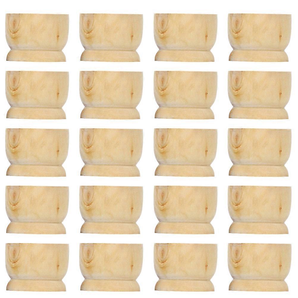 20Pcs Wooden Egg Cups Easter Egg Holder Home Decoration Easter Egg Display Stand