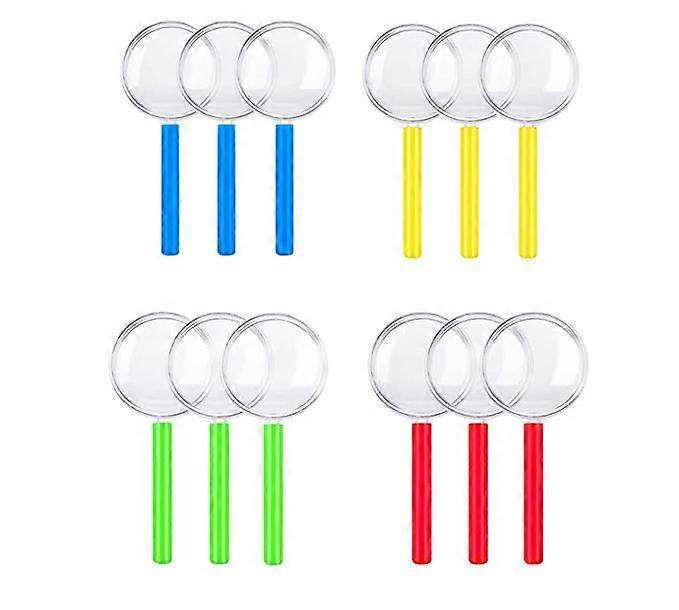 Kids Magnifying Glasses, Portable Mini Magnifying Glasses with Colorful Handle for Children, Handheld Magnifying Glass for Children Science Class Outd