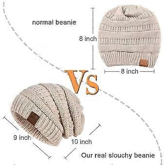 3 Pack Women\'s Winter Hats Slouchy Beanies Oversized Knit Warm Hats Womens Beanies for Winter 3 Pack, Slouchy Beanies for Women  main image 4