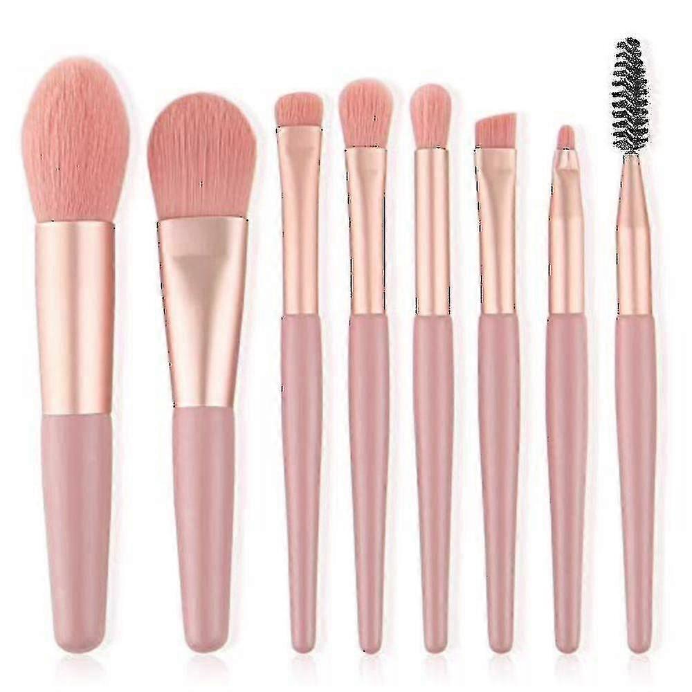 8 Pieces Makeup Brushes Set, With 2 Basic Bigger Makeup Brushes And 6 Relatively Smaller Brushes