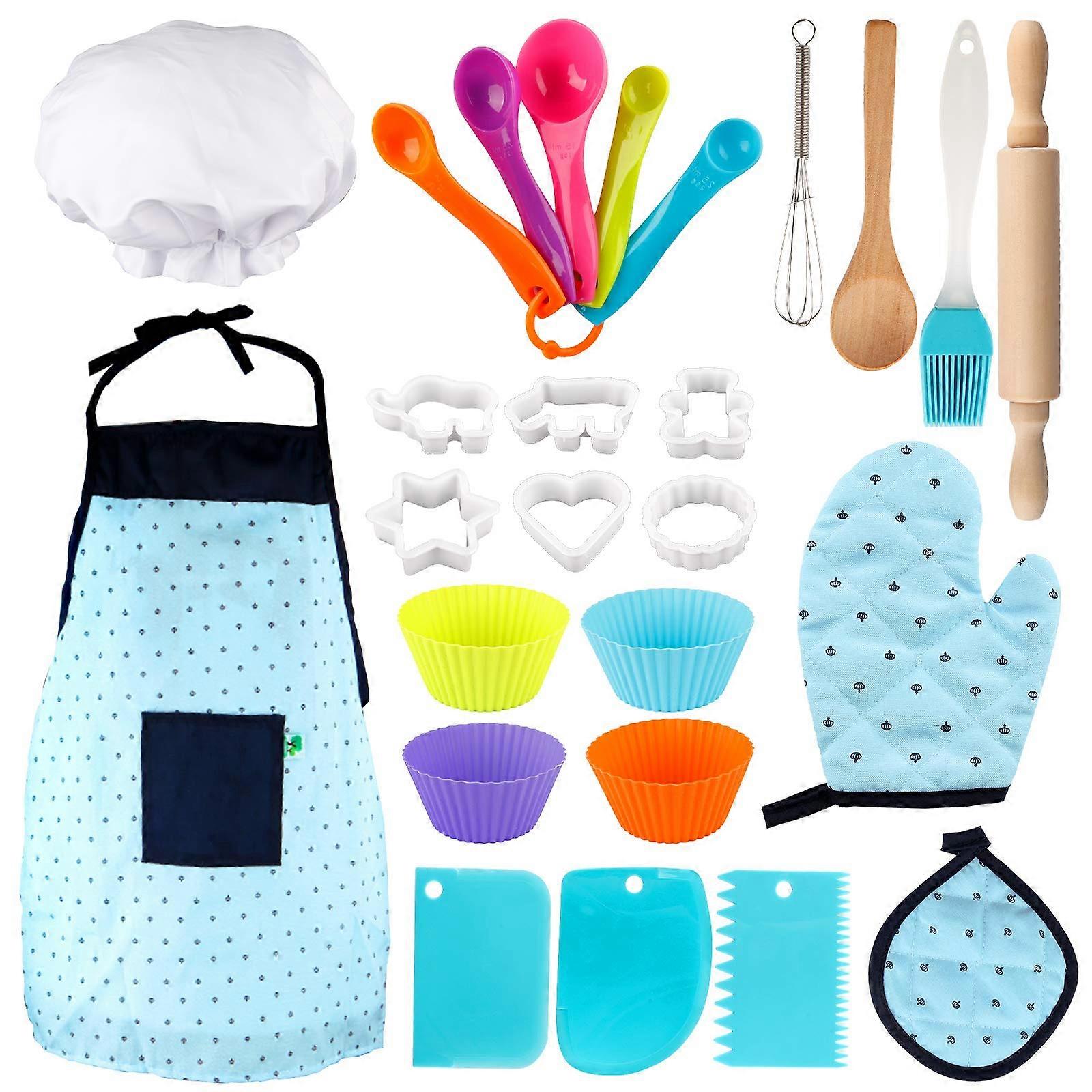 22pcs Chef Role Playing Toys with Chef Hat Apron for Toddler