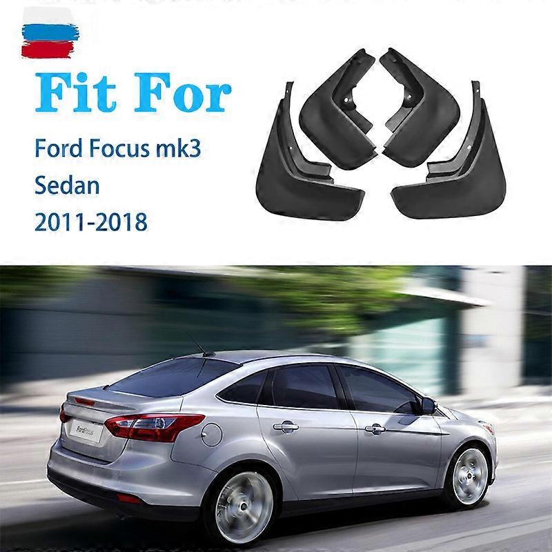 קדמי אחורי 4pcs עבור פוקוס mk3 האצ'בק סדאן מגיני בוץ פנדר בוץ מגן דש התזה פגושים מגן בוץ דשי בוץ אביזרים לרכב