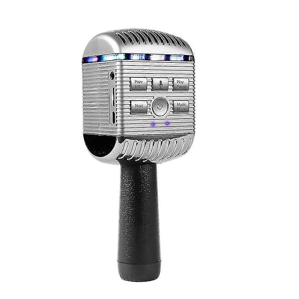 Karaoke Live Party Singing Microphone For Mobile Phone Pc Silver