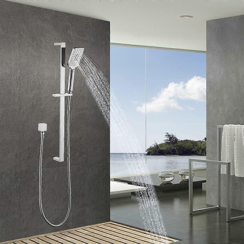 aura Shower Rail Set 3-Function Hand Held Shower Head Adjustable Slide Bar Set D Chrome