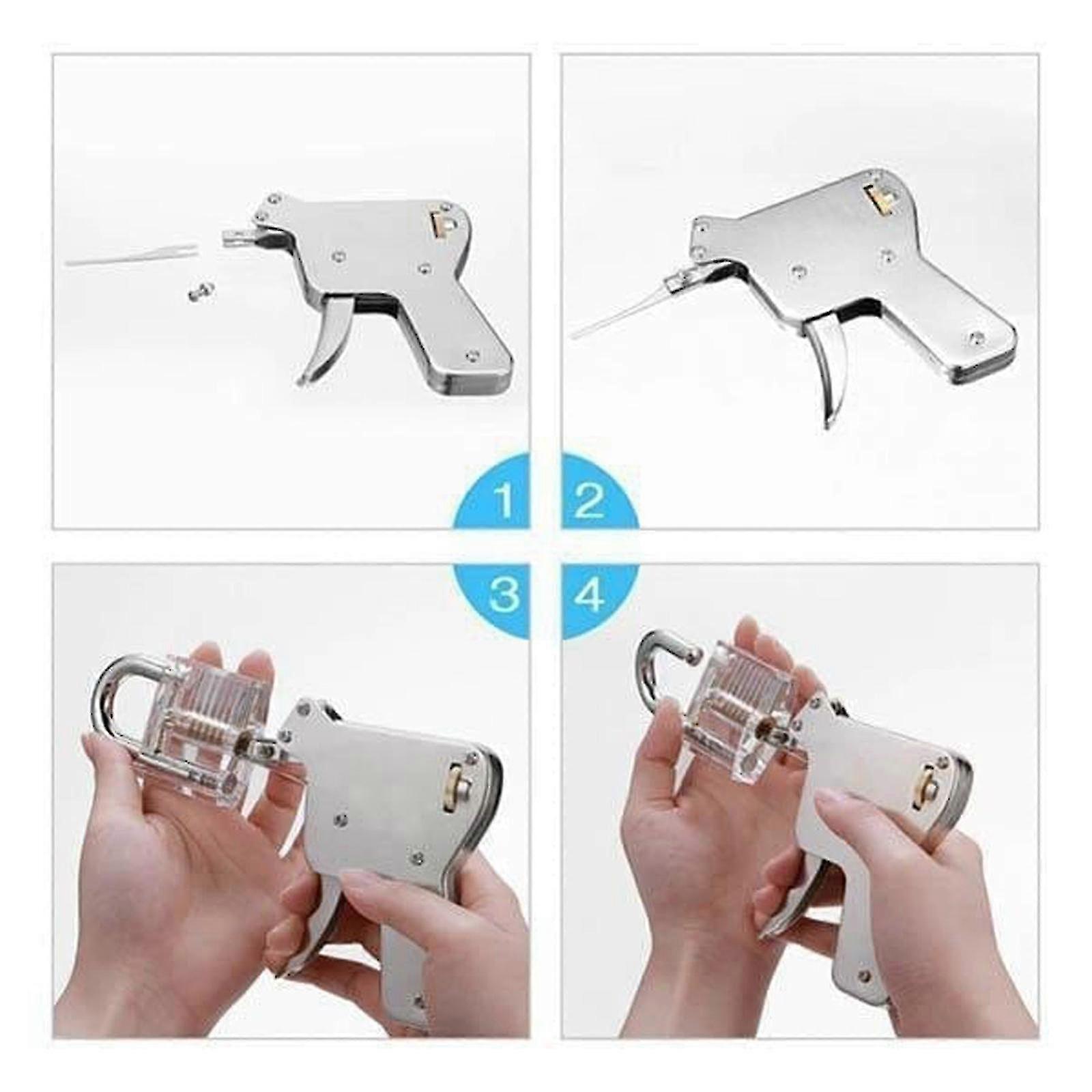 Tool Set For Locksmiths Silver Stainless Steel Semi-automatic With Solid Metal Needle Tools