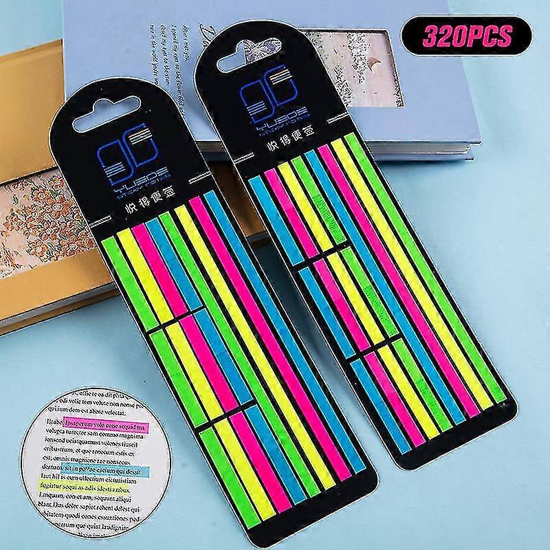yougangcolor Transparent Fluorescent Index Tabs Flags Sticky Note Stationery Reading