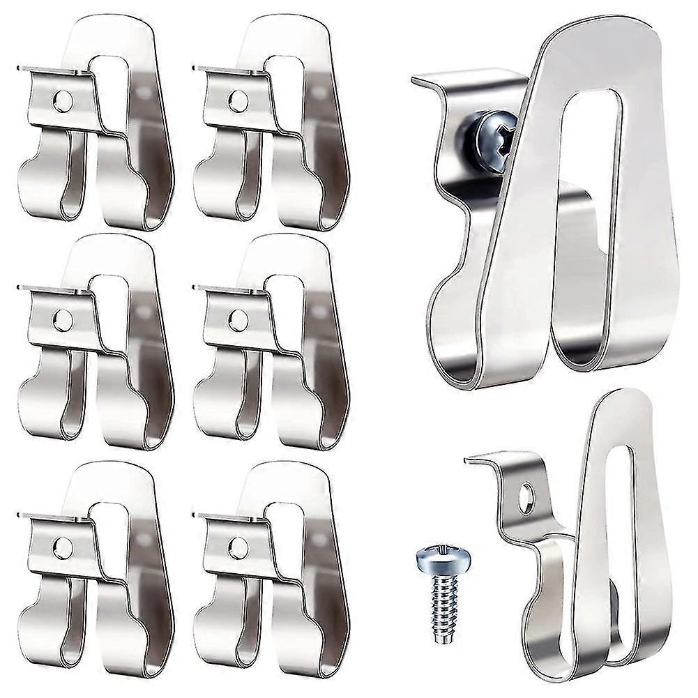 8 Pcs Replacement Belt Clip Hooks Hard Iron Driver Belt Clip Drill Clip Hook Tool with Screws Power Tool Parts