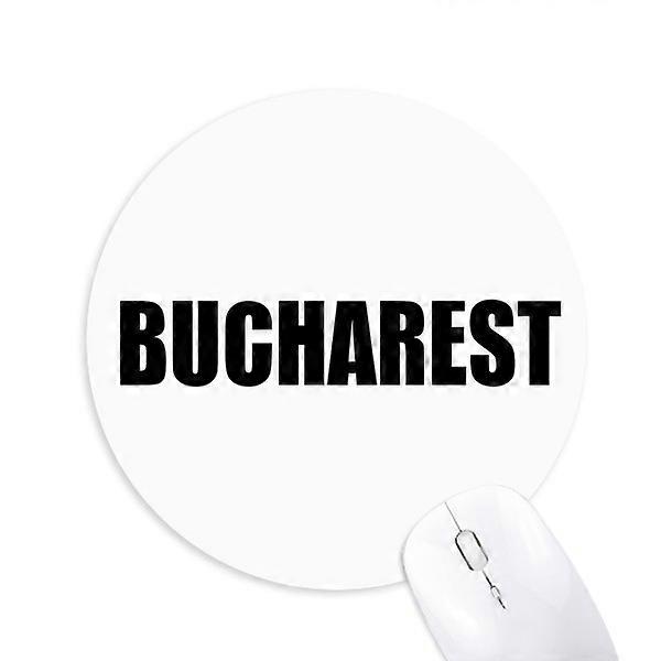 Bucharest Romania City Name Round Non-Slip Rubber Mousepad Game Office Mouse Pad