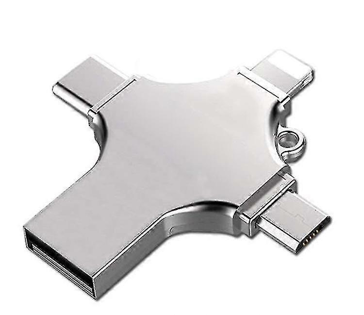 Clé USB 4 en 1 compatible avec les appareils iPhone, Micro Usb Type C