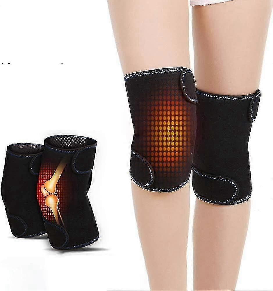Ginocchiere magnetiche, 1 paio di ginocchiere magnetiche, cuscino autoriscaldante, cuscino massaggio ginocchiere, ginocchiere per escursioni adatte per escursioni, calcio, ba
