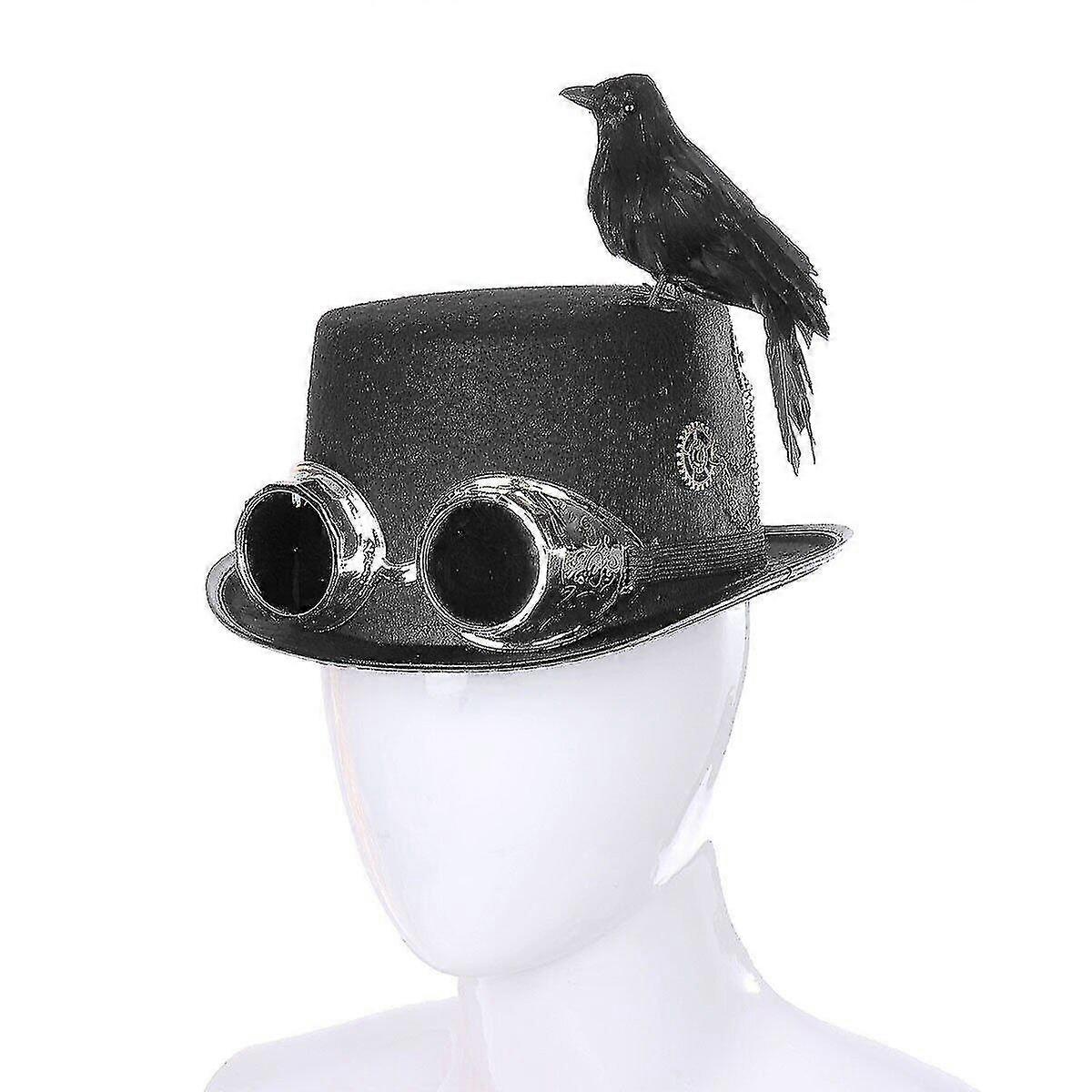 Crow Hat Steampunk Halloween Easter Props Bar Party Cos Party