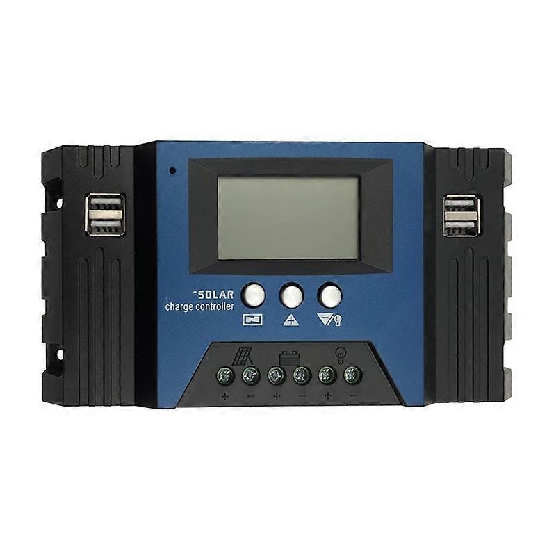 Solar Charge Controller 12V 24V 50A  Auto Solar Panel Controller Solar Regulator with Lcd Screen Fit for Small Solar System