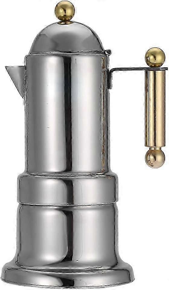 Espresso Maker 200ml, 4 Cups Mocha Pot Made of Stainless Steel