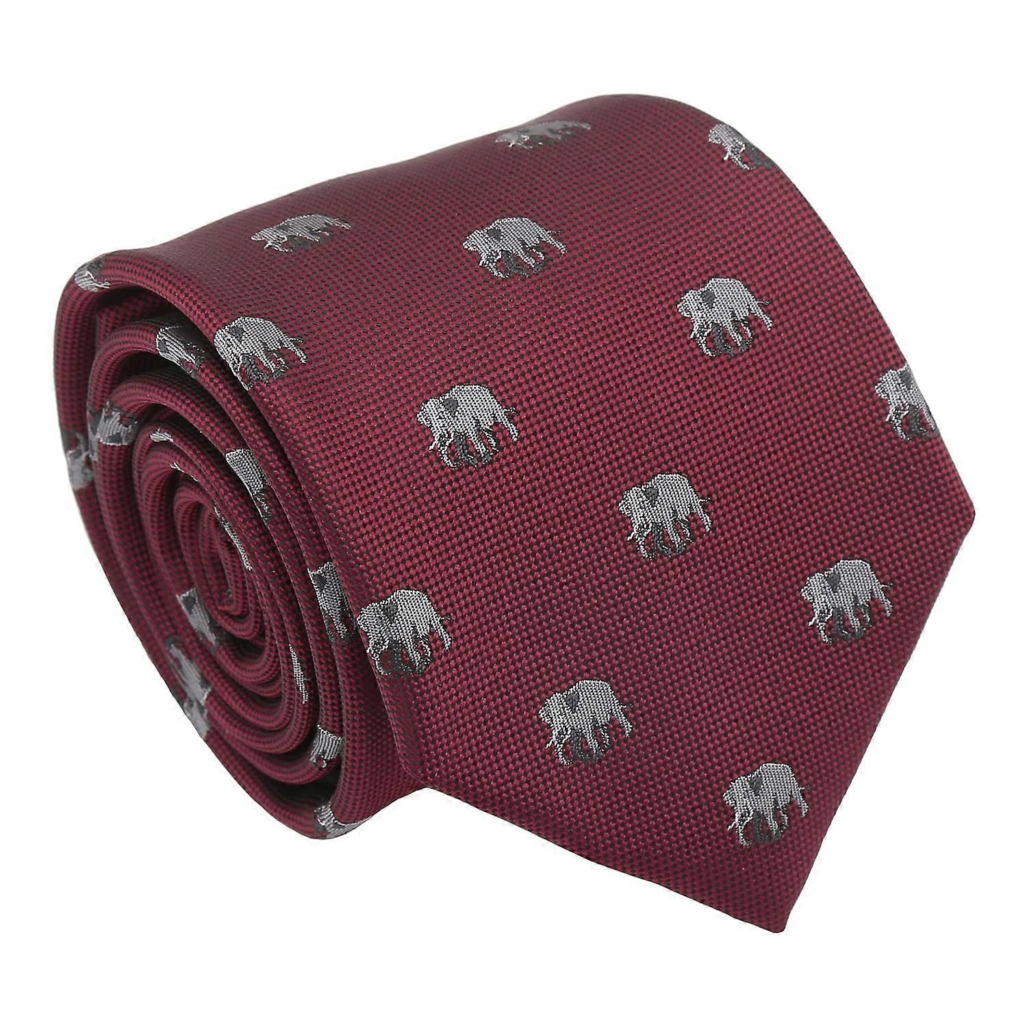 Burgundy Elephant Tie