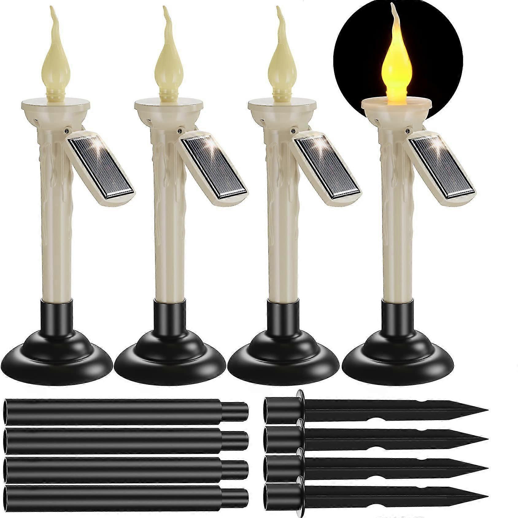 4 Packs Waterproof Rechargeable Led Taper Candles