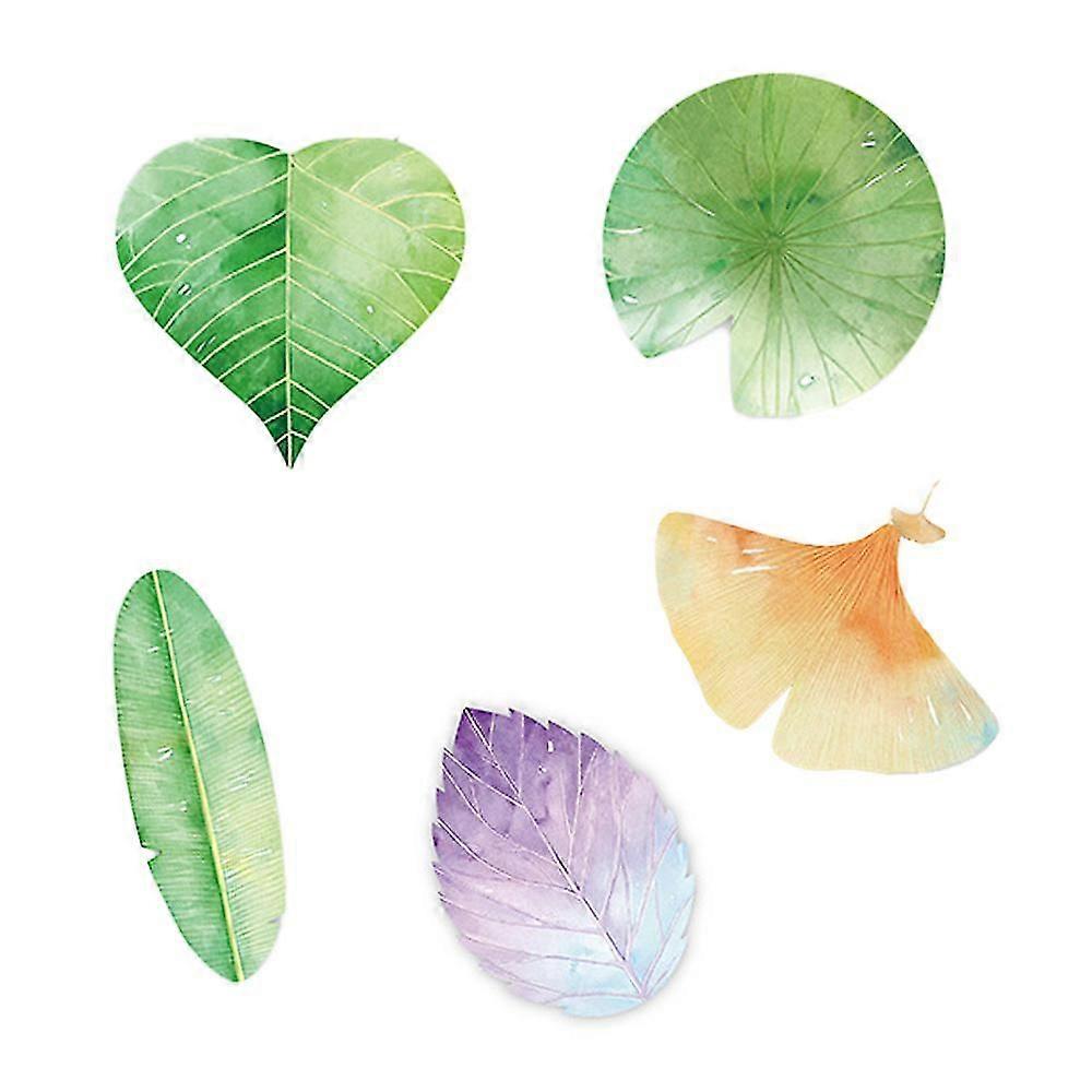 5 Pa Leaf Stiy Notes Paper Memo Self-adhesive Notes Notepads For Office School e
