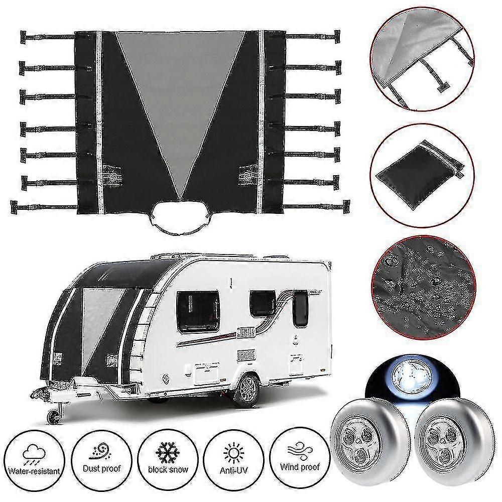 Universal Rv Car Caravan Front Towing Protector Cover Led Light Shield Guard