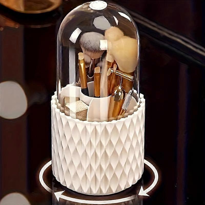 保護蓋付きの回転式ホワイトメイクアップブラシホルダー