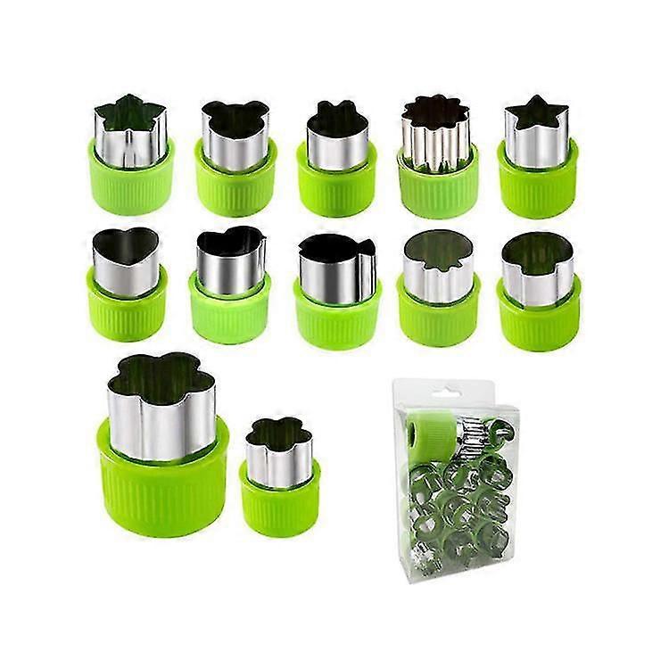 12 Pcs Vegetable Fruit Cutter Shapes Baking Tools Set/baking Pastry Cutter Tools Mini Pie Crafts