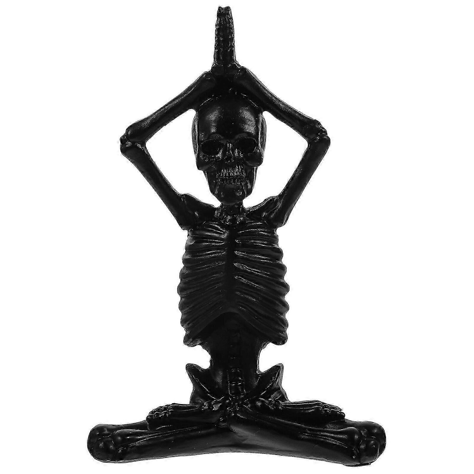 Yoga Skeleton Statue Halloween Skeleton Figurine Meditating Table Collectible Figurine