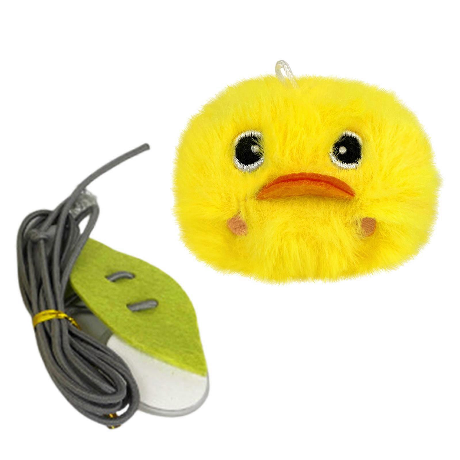 Chat d’intérieur Divertissement Squeaky Bird Jouet avec simulation Bruit d’animal pour Chats d’intérieur ennuyeux Chats suspendus Chasing Toy Jaune