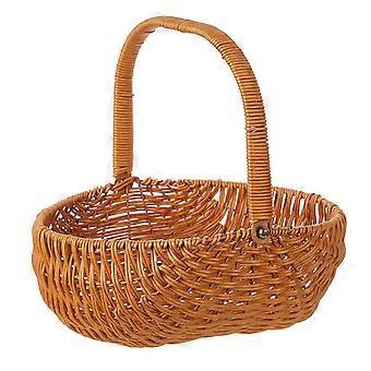 Panier de rangement multifonctionnel Panier d’arrangement floral fait à la main Panier en osier unique Panier tissé avec poignée Style 2