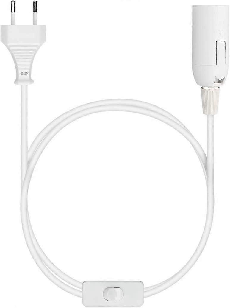 E27 socket with wire - Lamp holder for bulb with power cord electrical outlet and switch - 1.8m cable