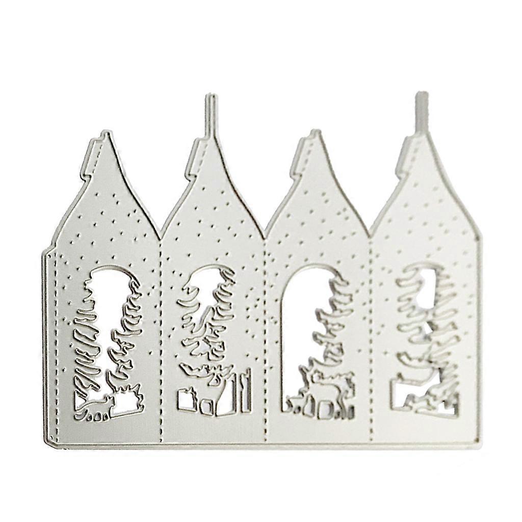 クリスマスツリー鹿金属カッティングダイステンシルDIYスクラップブッキングアルバムスタンプカードシルバー