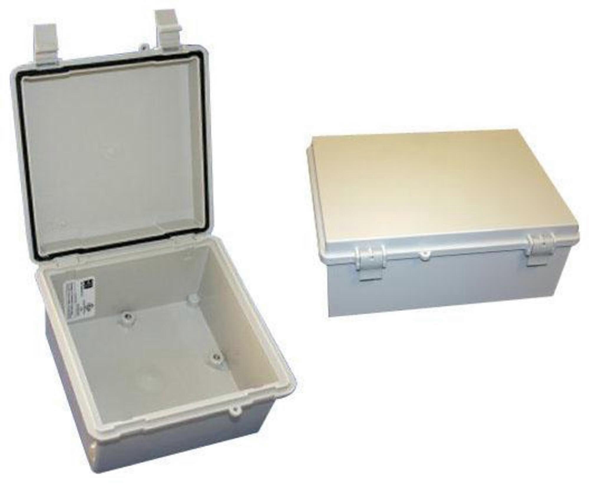 NBF-32432 Plastic Outdoor Enclosure NEMA Rated Poly PBT Blend - Weatherproof White Design