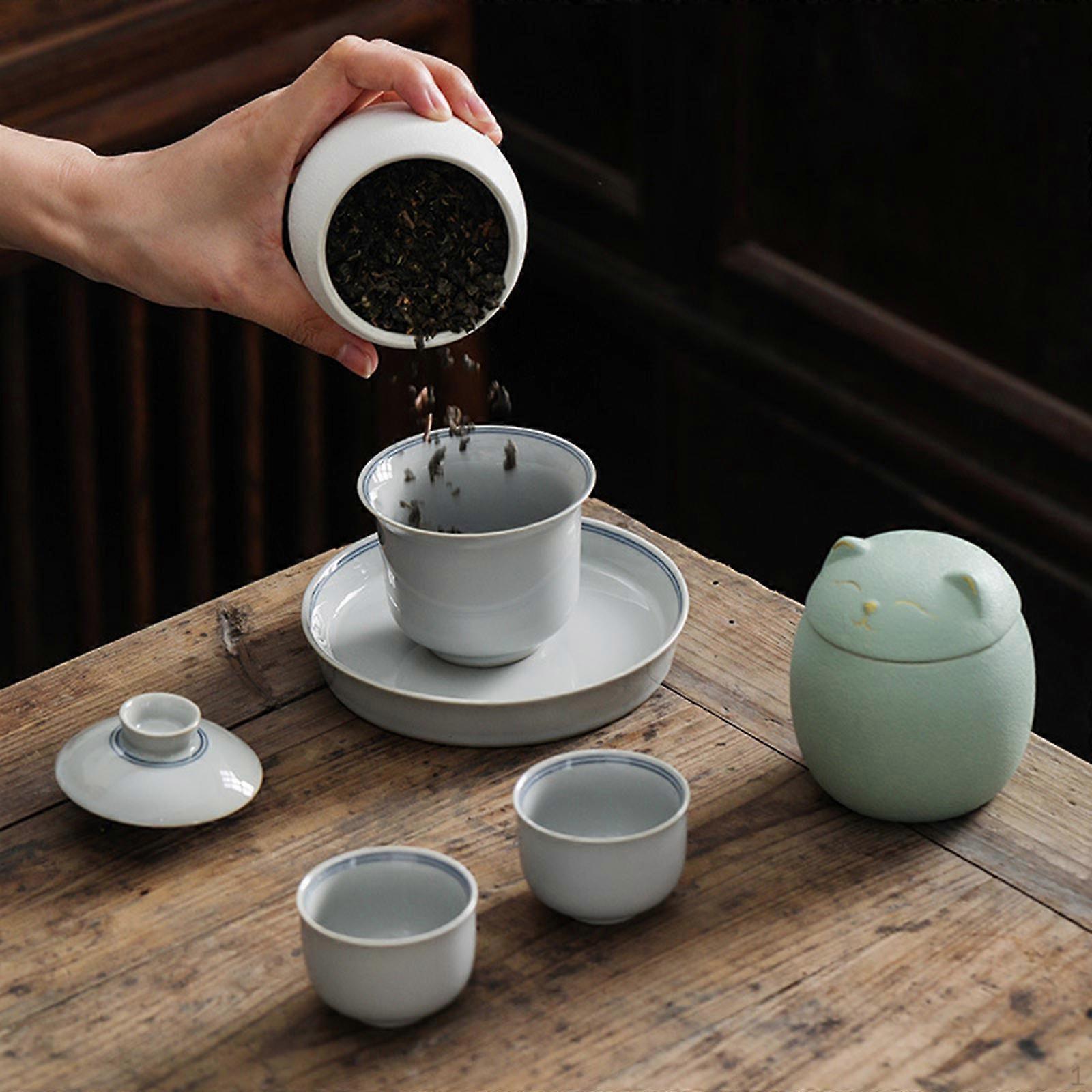 Kitchen Canister for Counter, coffee and tea Sugar Ceramic Canister, Loose Leaf