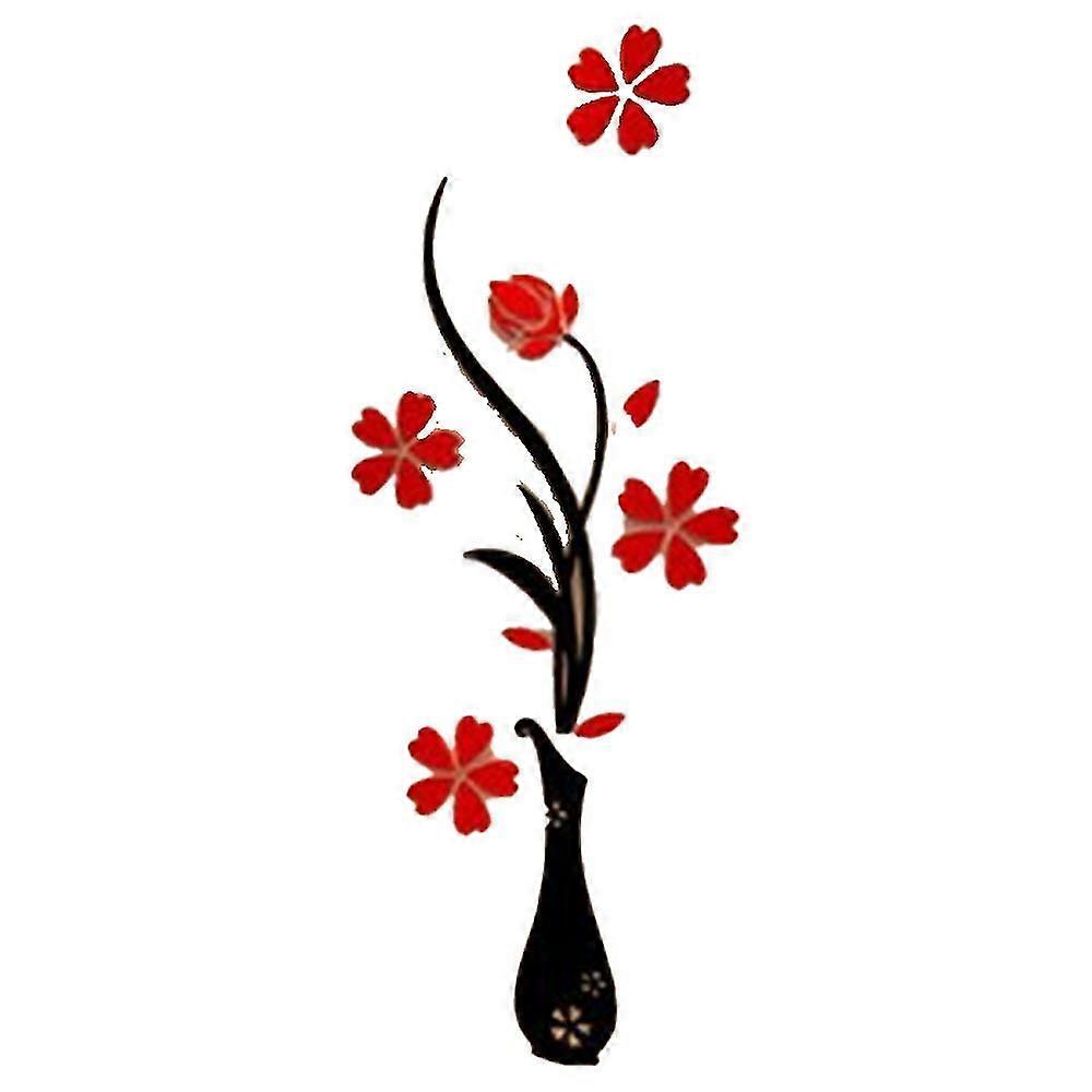 Creative Vase Acrylic 3d Stereo Wall Stickers Sofa Tv Background Wall Decoration