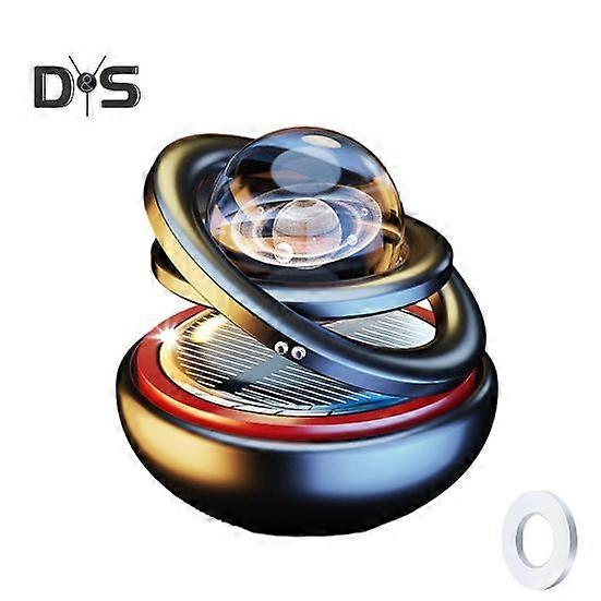Solar Car Air Freshener Rotatable Ring Clear Planet Ball Long Lasting Fragrance Air Purifying Auto Aromatherapy Diffuser Ornament Car Interior