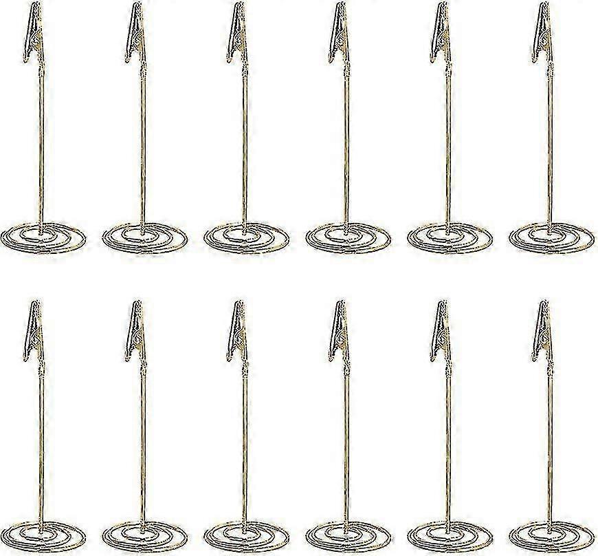 12pcsプレイスカードホルダーメモホルダークリップフォトホルダーテーブル番号ホルダーf26