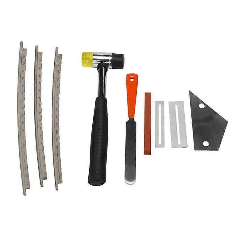 1 Set of 2.2mm Acoustic Electric Guitar 24 Fret Wire Fret Wire Set and 1 Set of Guitar Tools, Guitar Fret Crowning File