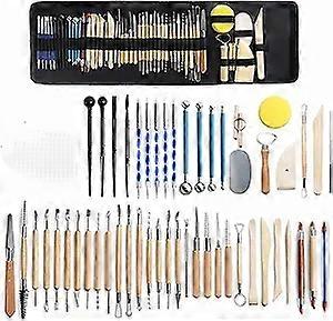 Pottery Tools Kit, Ceramic Polymer Clay, Sculpting Kit, Modeling, Pottery, Clay Sculpture with Storage Bag, Apron for Rock Painting, Modeling Clay, E