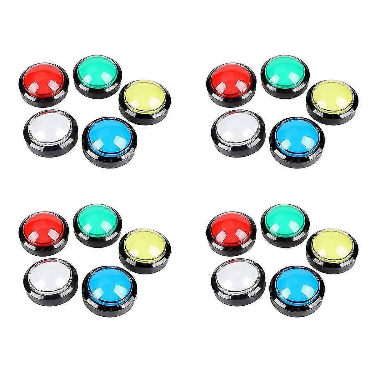 20X Arcade Buttons 60mm Dome 2.36 Inch LED Push Button with Micro-Switch for Arcade Machine Console
