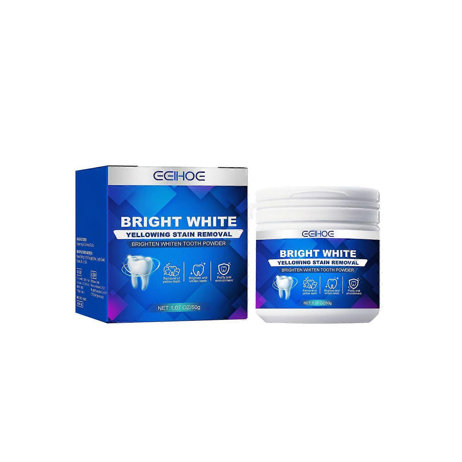 Eelhoe Teeth Poudre de nettoyage en profondeur Dents blanches propres Haleine fraîche et douce